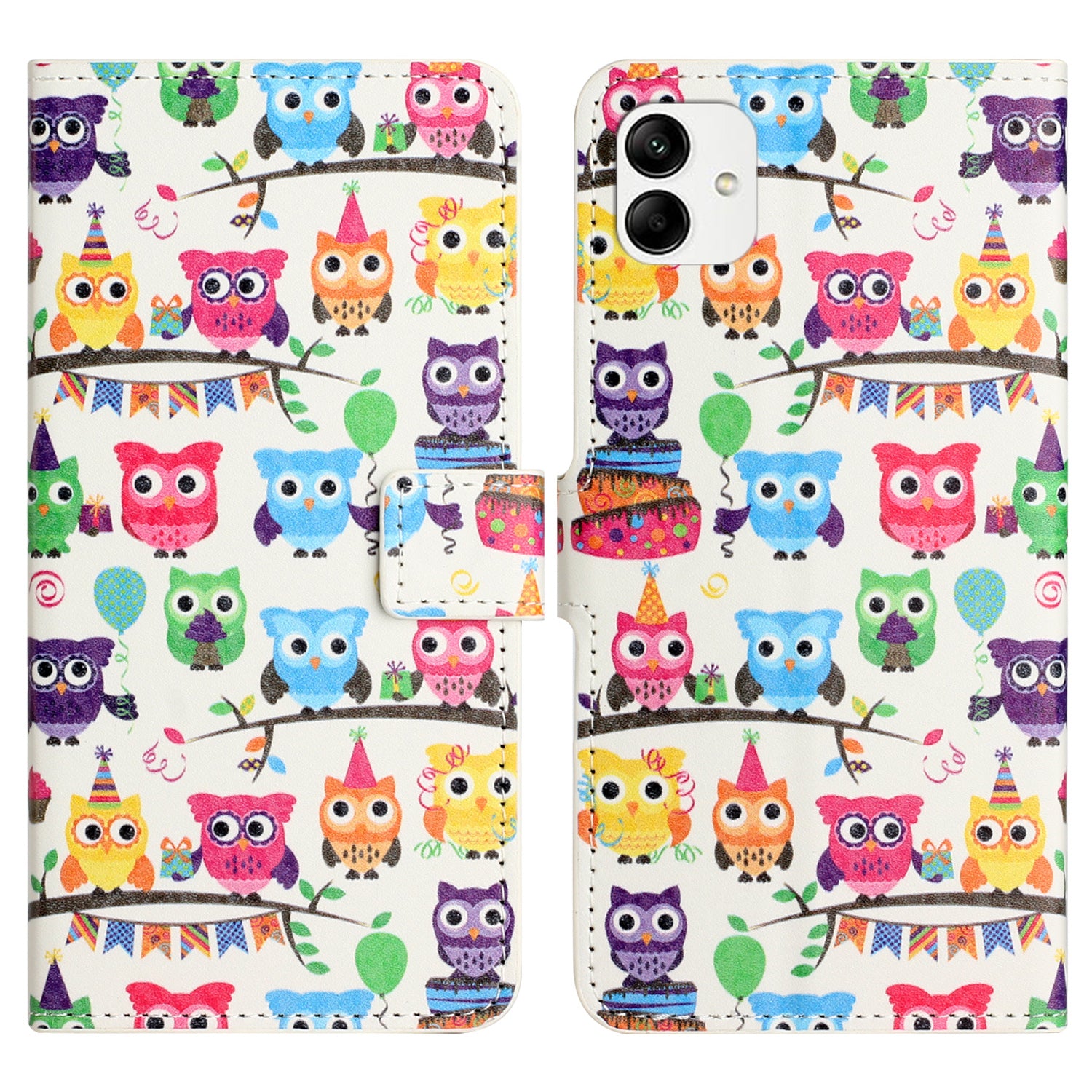 For Samsung Galaxy A04e 4G Pattern Printing Wallet Phone Case PU Leather Magnetic Closure Stand Flip Cover