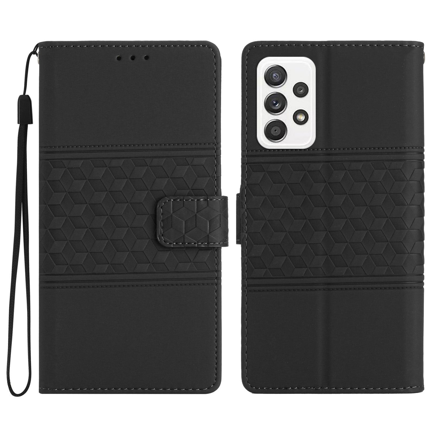 For Samsung Galaxy A53 5G Skin-touch Feeling Retro Case Imprinted Pattern Stand Wallet Leather Phone Cover