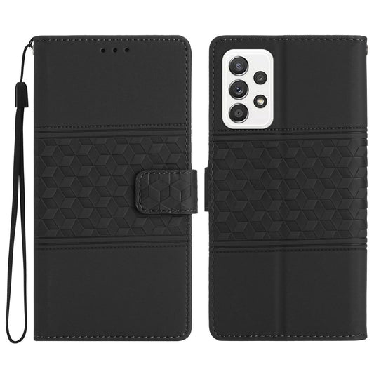 For Samsung Galaxy A53 5G Skin-touch Feeling Retro Case Imprinted Pattern Stand Wallet Leather Phone Cover
