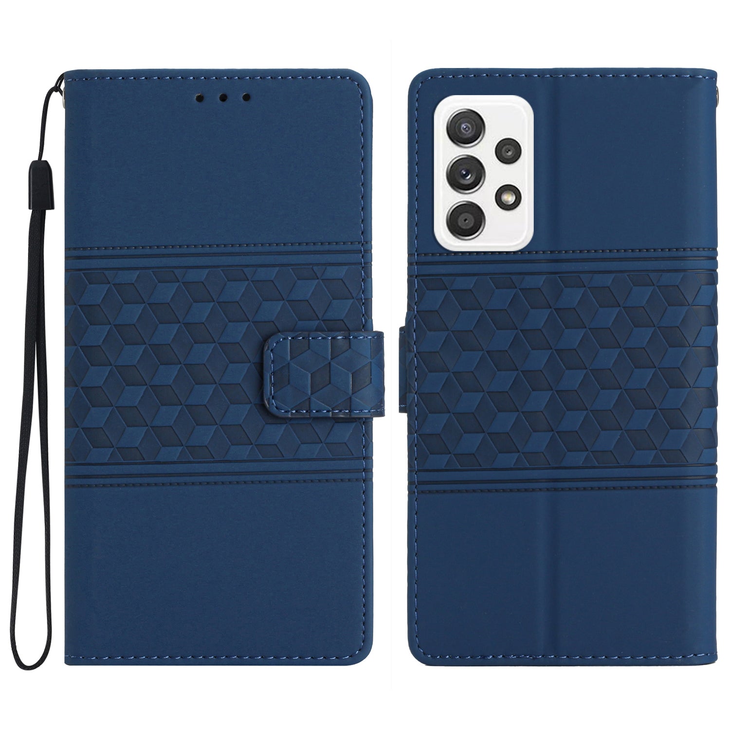 For Samsung Galaxy A53 5G Skin-touch Feeling Retro Case Imprinted Pattern Stand Wallet Leather Phone Cover