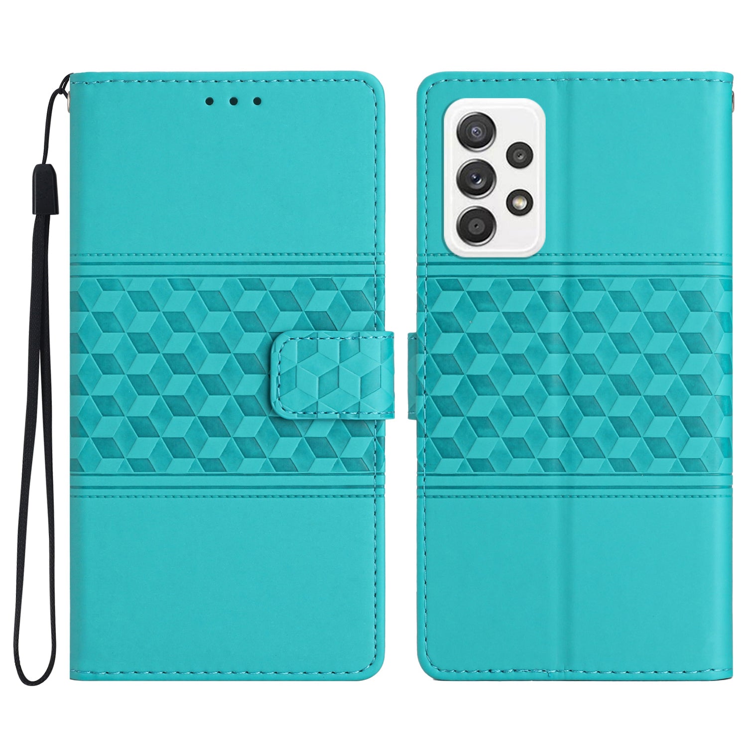 For Samsung Galaxy A53 5G Skin-touch Feeling Retro Case Imprinted Pattern Stand Wallet Leather Phone Cover