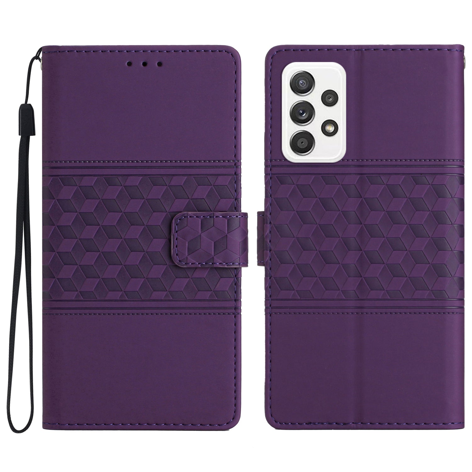 For Samsung Galaxy A53 5G Skin-touch Feeling Retro Case Imprinted Pattern Stand Wallet Leather Phone Cover