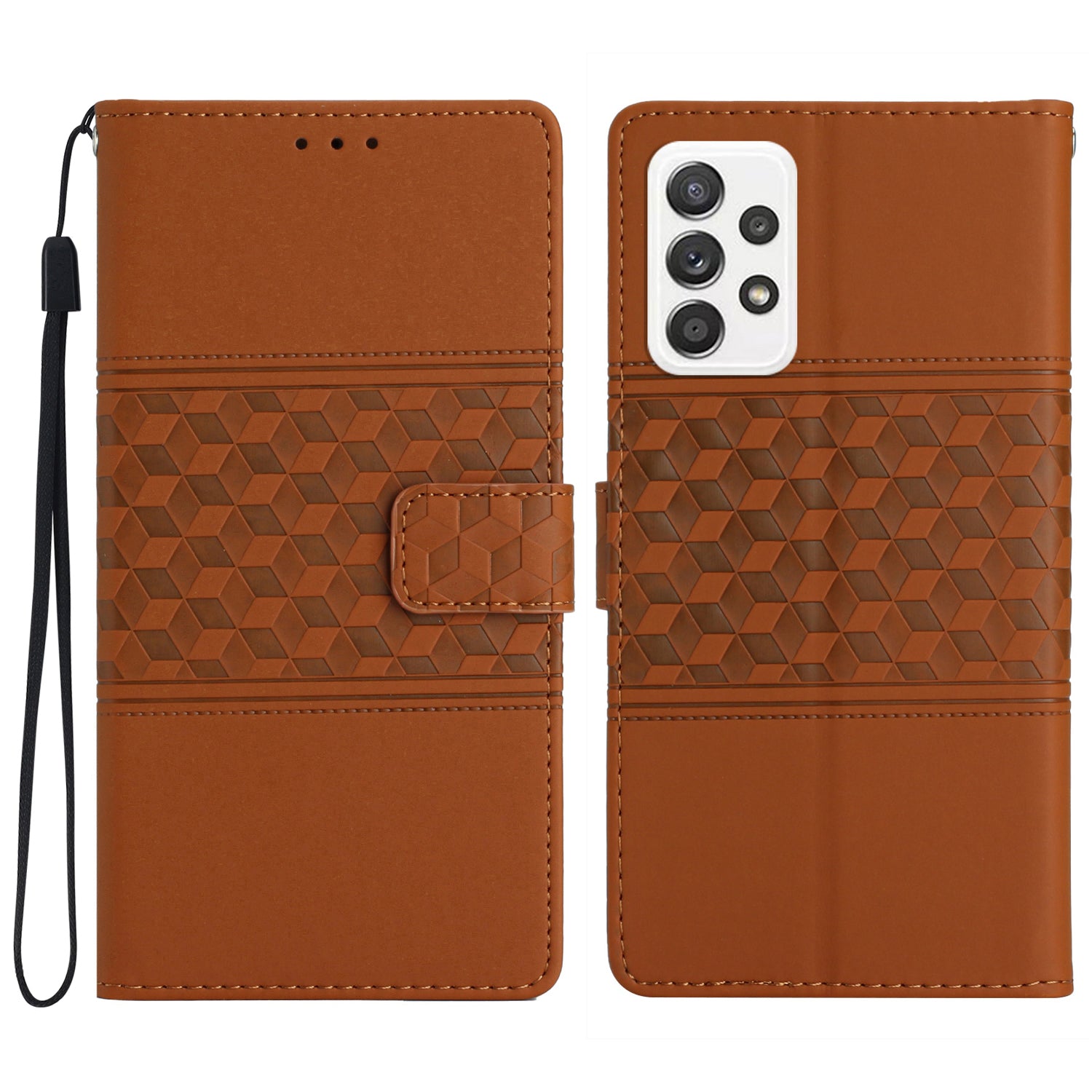 For Samsung Galaxy A53 5G Skin-touch Feeling Retro Case Imprinted Pattern Stand Wallet Leather Phone Cover