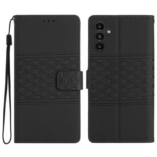 For Samsung Galaxy A04s 4G (164.7 x 76.7 x 9.1 mm) Wallet Cover Skin-touch Feeling Retro Imprinted Pattern Stand Leather Phone Case