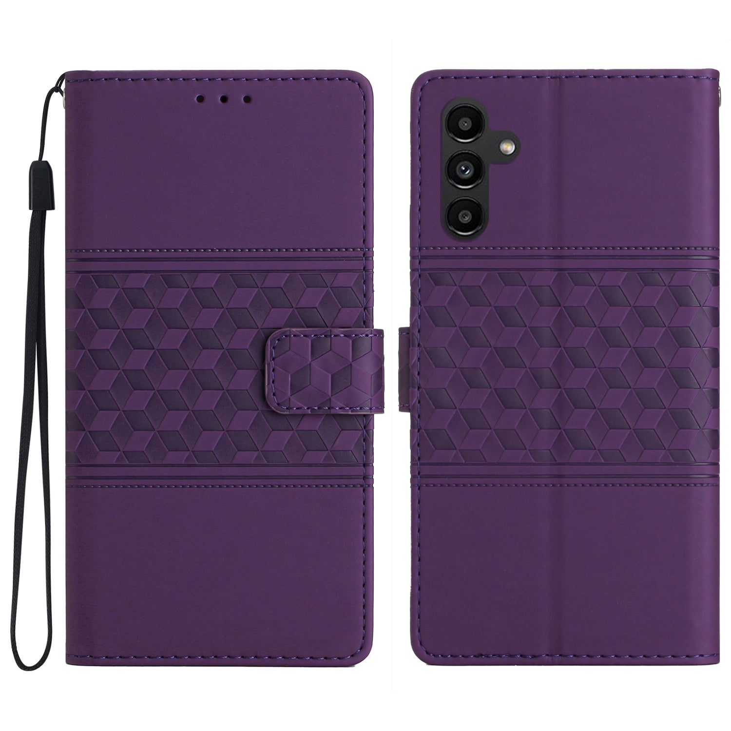 For Samsung Galaxy A04s 4G (164.7 x 76.7 x 9.1 mm) Wallet Cover Skin-touch Feeling Retro Imprinted Pattern Stand Leather Phone Case