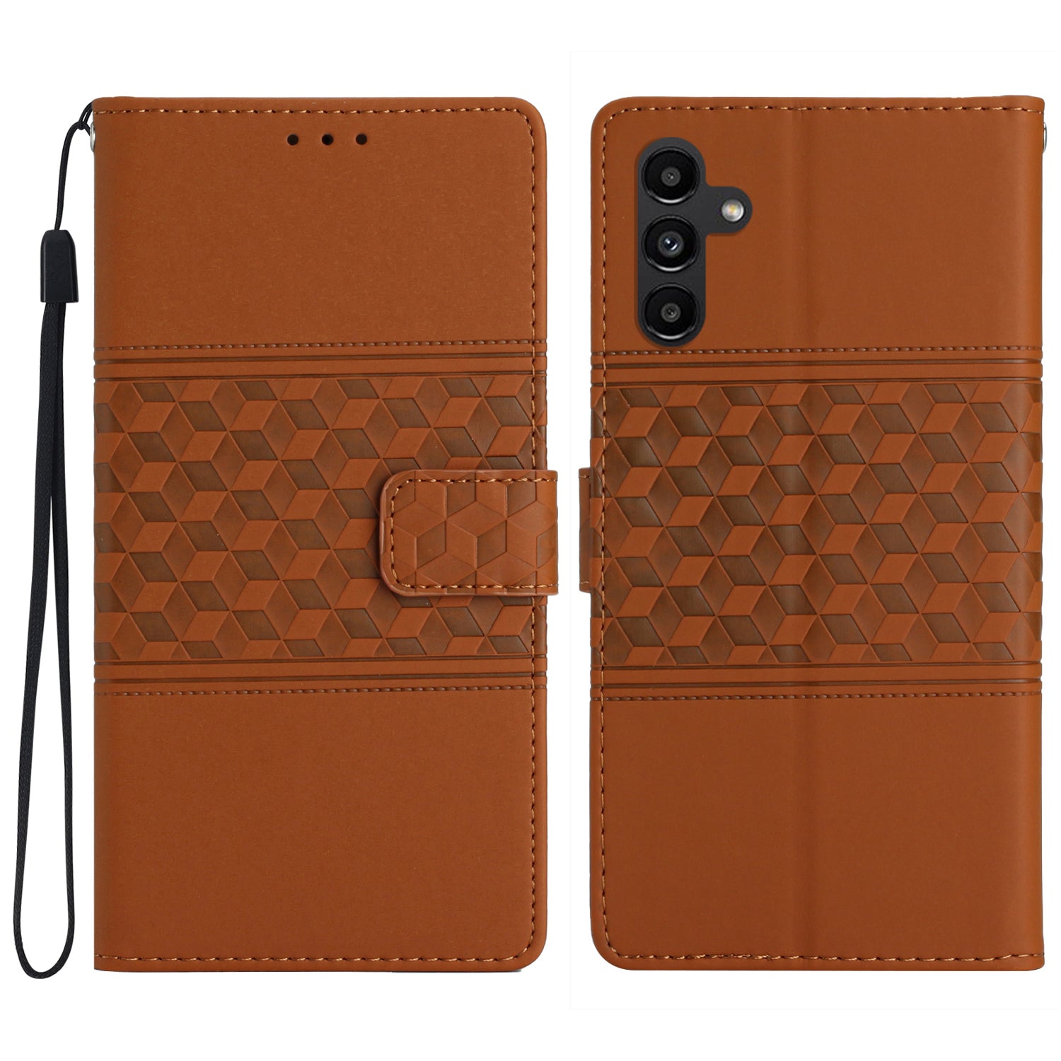 For Samsung Galaxy A04s 4G (164.7 x 76.7 x 9.1 mm) Wallet Cover Skin-touch Feeling Retro Imprinted Pattern Stand Leather Phone Case