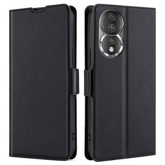 For Honor 80 5G PU Leather Foldable Stand Card Holder Phone Case TPU Interior Shell Dual Magnetic Clasp Protective Cover
