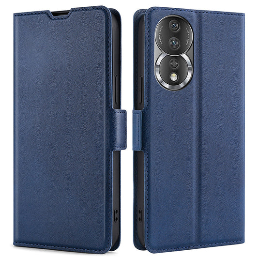 For Honor 80 5G PU Leather Foldable Stand Card Holder Phone Case TPU Interior Shell Dual Magnetic Clasp Protective Cover