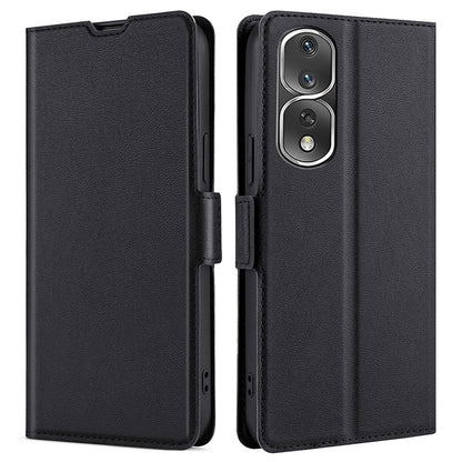 For Honor 80 Pro 5G Drop-proof PU Leather Stand Card Holder Phone Case TPU Interior Shell Dual Magnetic Clasp Protective Cover