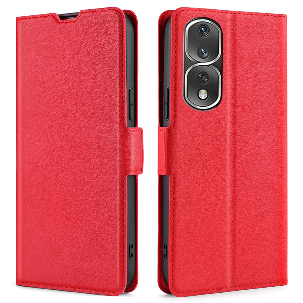 For Honor 80 Pro 5G Drop-proof PU Leather Stand Card Holder Phone Case TPU Interior Shell Dual Magnetic Clasp Protective Cover