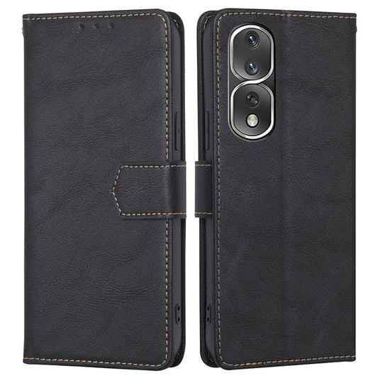 For Honor 80 Pro 5G RFID Blocking Stand Flip Cover Cowhide Texture PU Leather Wallet Magnetic Protective Phone Case