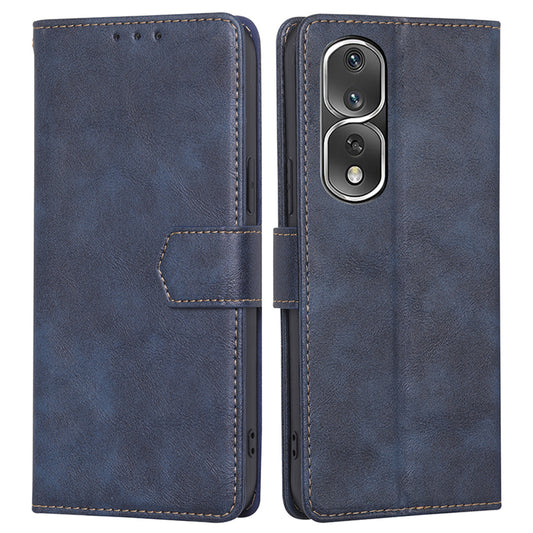 For Honor 80 Pro 5G RFID Blocking Stand Flip Cover Cowhide Texture PU Leather Wallet Magnetic Protective Phone Case