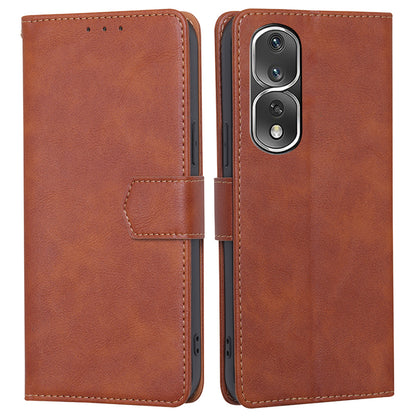 For Honor 80 Pro 5G RFID Blocking Stand Flip Cover Cowhide Texture PU Leather Wallet Magnetic Protective Phone Case