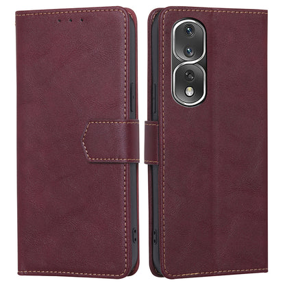 For Honor 80 Pro 5G RFID Blocking Stand Flip Cover Cowhide Texture PU Leather Wallet Magnetic Protective Phone Case