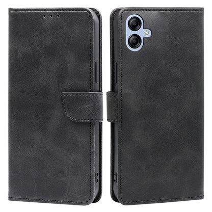 For Samsung Galaxy A04e 4G Calf Texture PU Leather Flip Case Inner TPU Wallet Stand Magnetic Closure Phone Cover