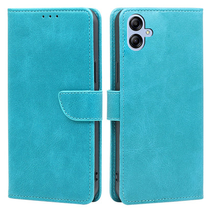 For Samsung Galaxy A04e 4G Calf Texture PU Leather Flip Case Inner TPU Wallet Stand Magnetic Closure Phone Cover