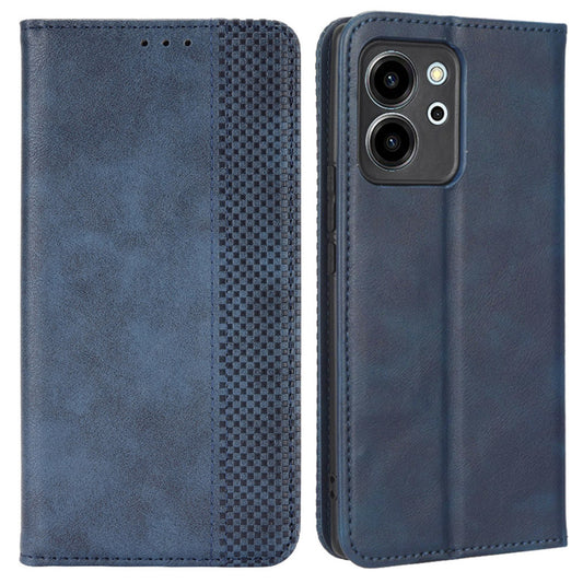 For Honor 80 SE 5G Cell Phone Case Imprinted Pattern PU Leather Wallet Retro Texture Magnetic Auto Closing Phone Cover
