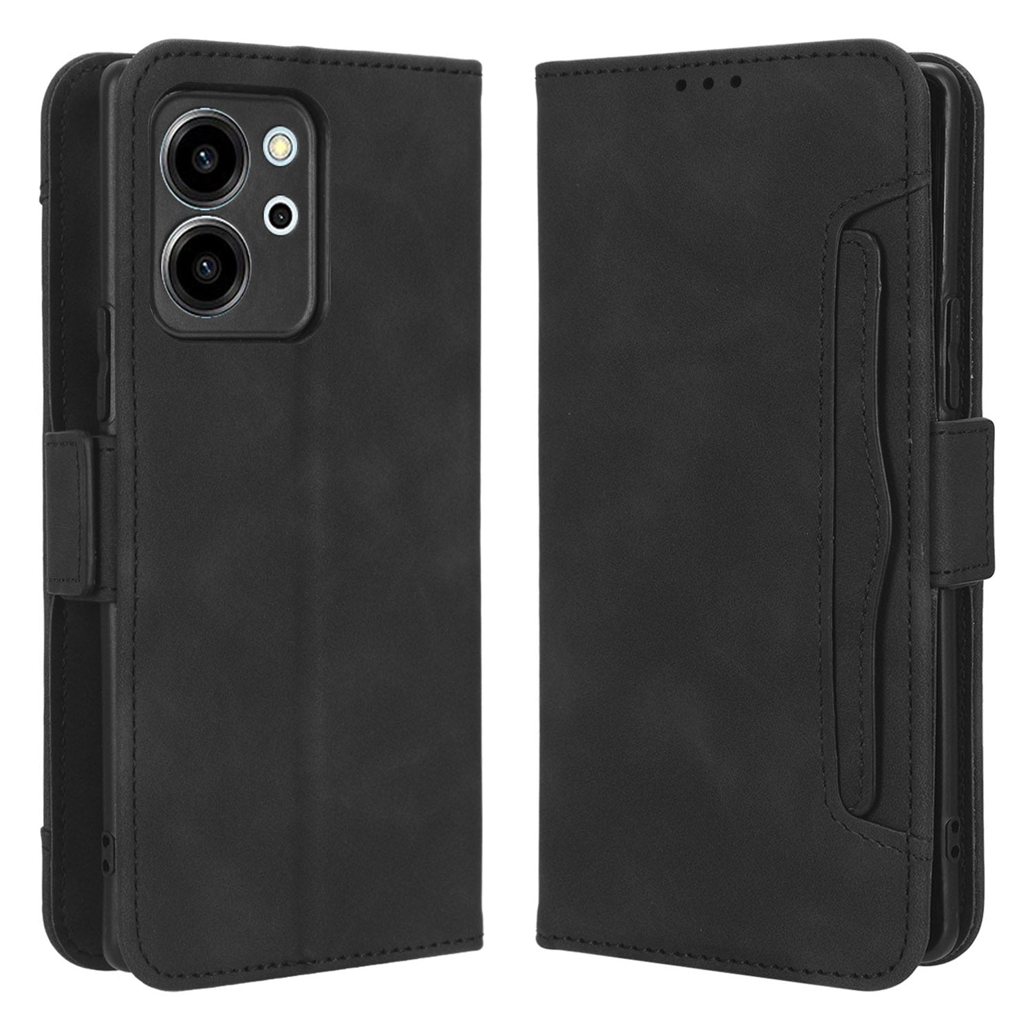 For Honor 80 SE 5G Shockproof PU Leather Phone Stand Case Multiple Card Slots Folio Flip Wallet Cover