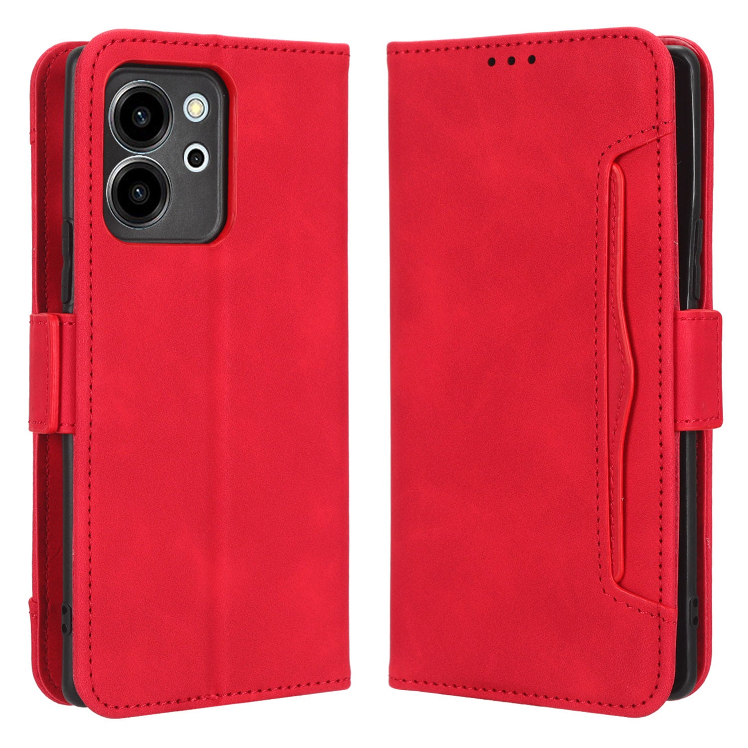 For Honor 80 SE 5G Shockproof PU Leather Phone Stand Case Multiple Card Slots Folio Flip Wallet Cover