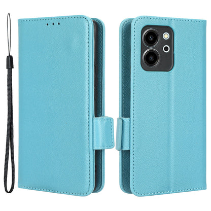 For Honor 80 SE 5G Magnetic Phone Cover Litchi Texture Stand Function Wallet PU Leather Shockproof Flip Phone Case with Strap