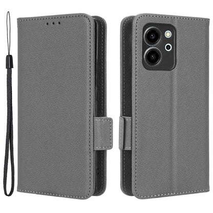 For Honor 80 SE 5G Magnetic Phone Cover Litchi Texture Stand Function Wallet PU Leather Shockproof Flip Phone Case with Strap