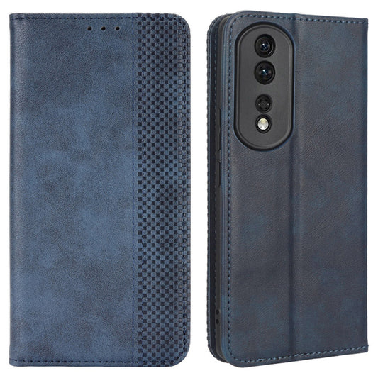 For Honor 80 Pro 5G Mobile Phone Case Wallet Retro Texture Imprinted Pattern PU Leather Magnetic Auto Closing Phone Cover