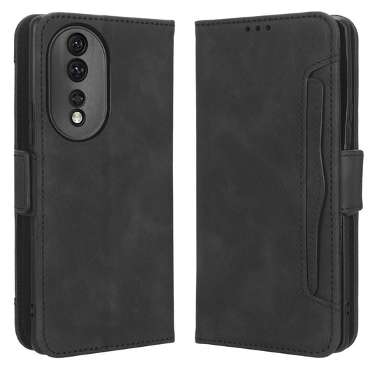 For Honor 80 5G PU Leather Multiple Card Slots Cover Foldable Stand Wallet Folio Flip Phone Case