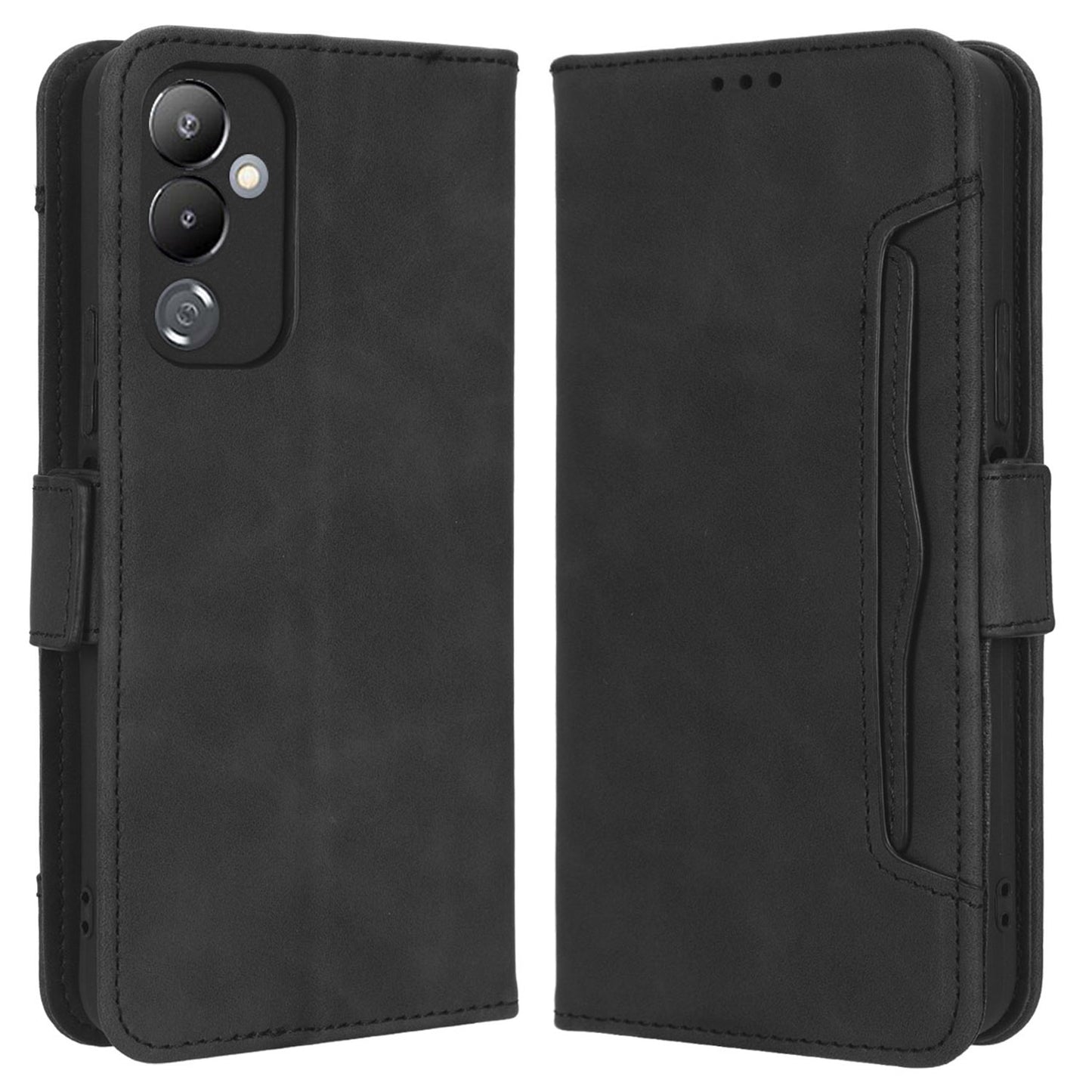 For Tecno Pova 4 4G LG7n PU Leather Wallet Shockproof Phone Case Stand Multiple Card Slots Magnet Closure Cover