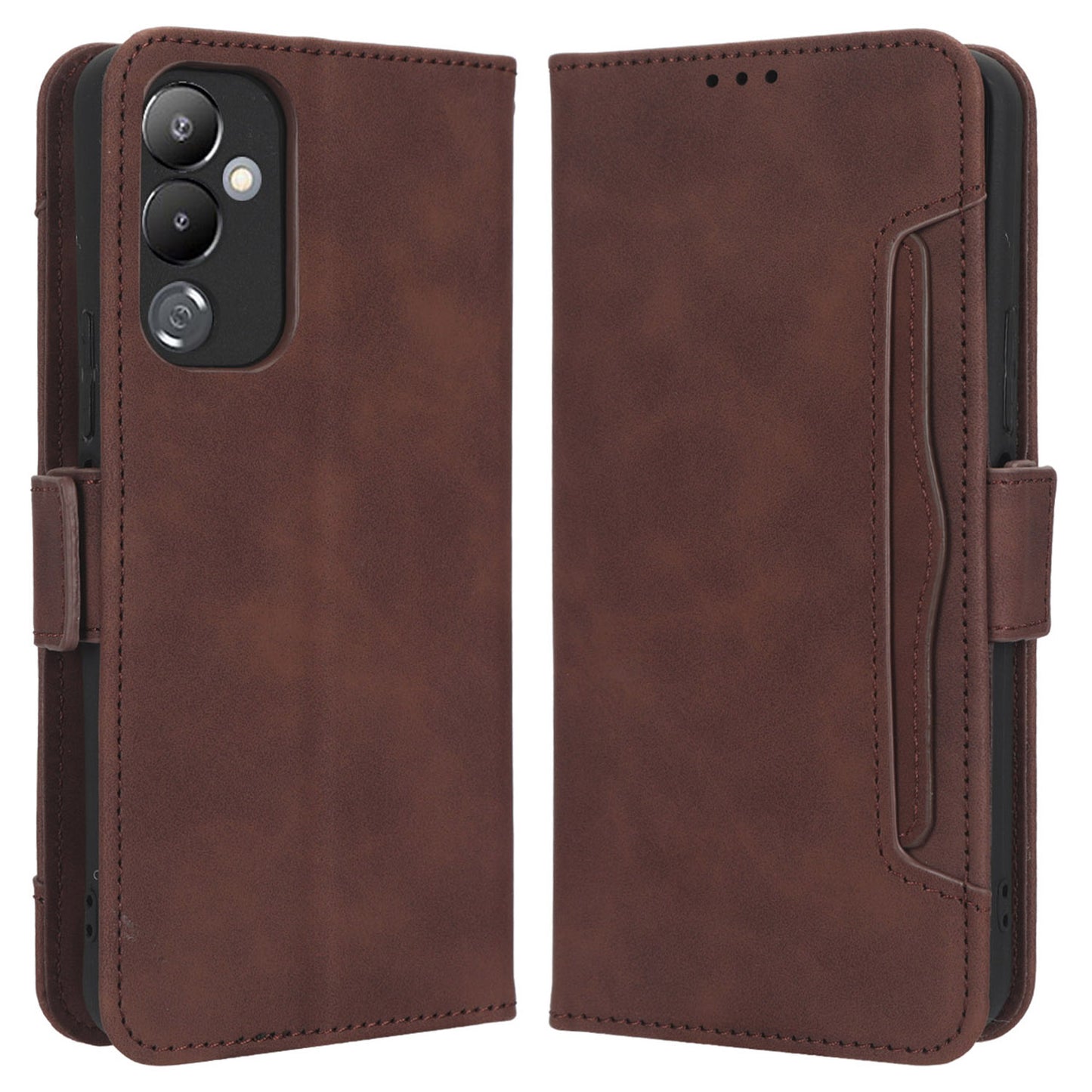 For Tecno Pova 4 4G LG7n PU Leather Wallet Shockproof Phone Case Stand Multiple Card Slots Magnet Closure Cover
