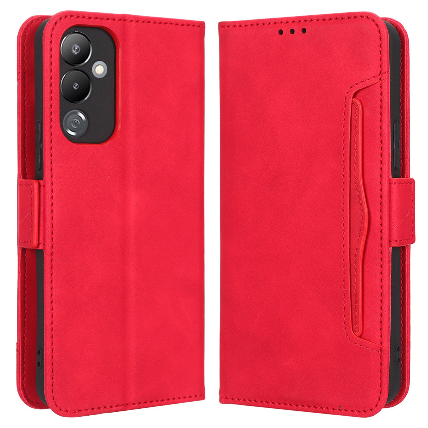 For Tecno Pova 4 4G LG7n PU Leather Wallet Shockproof Phone Case Stand Multiple Card Slots Magnet Closure Cover