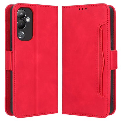For Tecno Pova 4 4G LG7n PU Leather Wallet Shockproof Phone Case Stand Multiple Card Slots Magnet Closure Cover