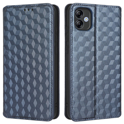 For Samsung Galaxy A04e 4G Rhombus Pattern Imprinted PU Leather Phone Case Wallet Style Magnetic Auto Closing Stand Cover