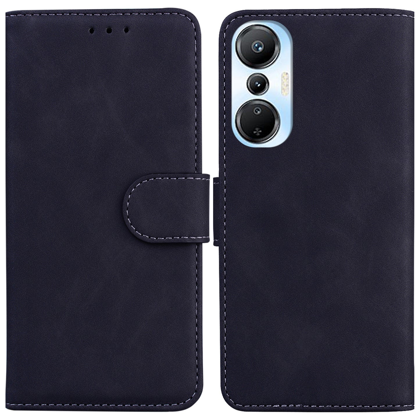 For Infinix Hot 20S 4G Solid Color PU Leather Full Protection Smartphone Case Magnetic Clasp Flip Wallet Stand Phone Cover