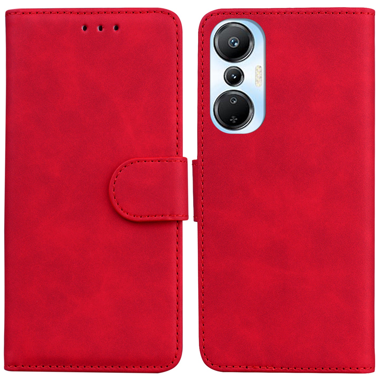 For Infinix Hot 20S 4G Solid Color PU Leather Full Protection Smartphone Case Magnetic Clasp Flip Wallet Stand Phone Cover