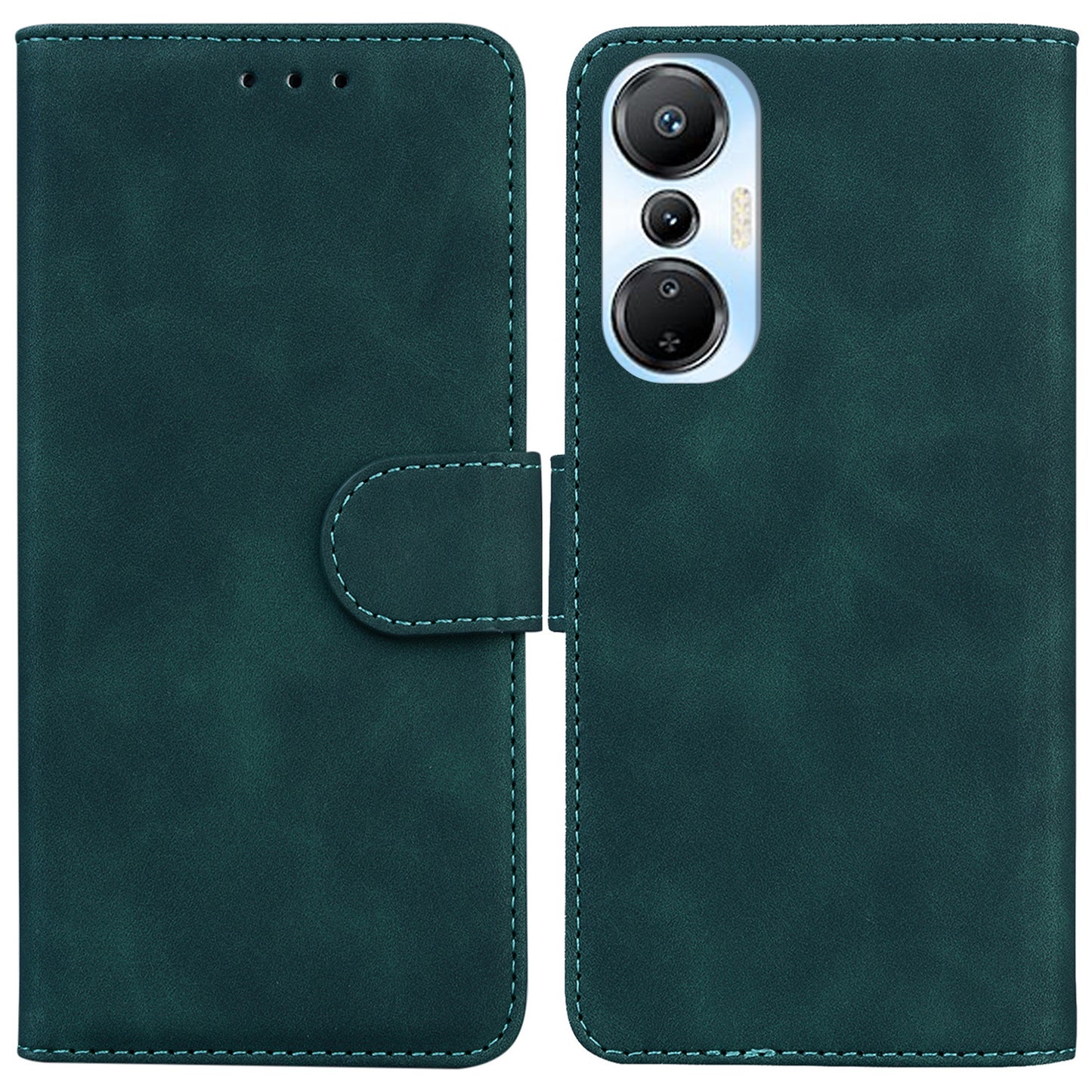 For Infinix Hot 20S 4G Solid Color PU Leather Full Protection Smartphone Case Magnetic Clasp Flip Wallet Stand Phone Cover