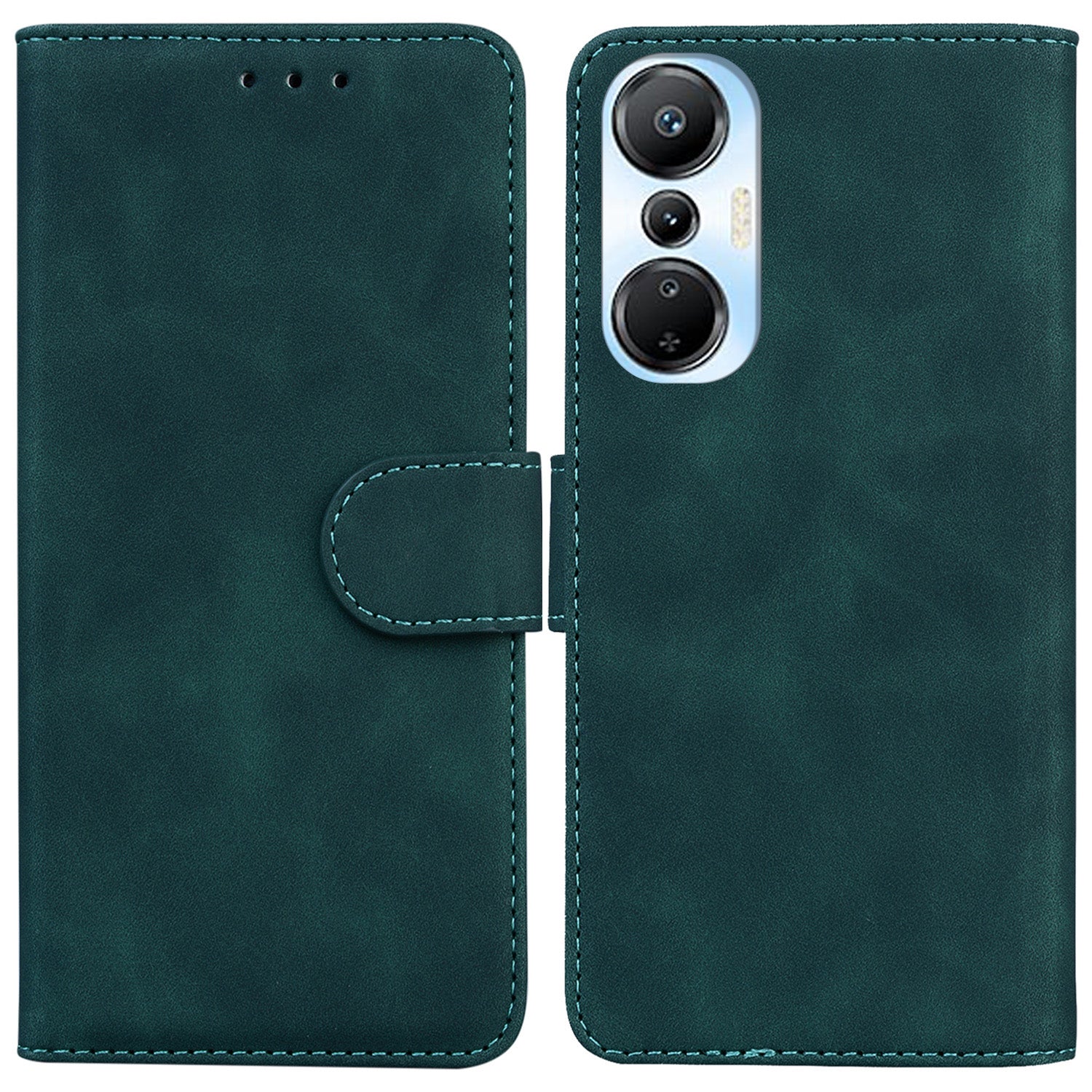 For Infinix Hot 20S 4G Solid Color PU Leather Full Protection Smartphone Case Magnetic Clasp Flip Wallet Stand Phone Cover