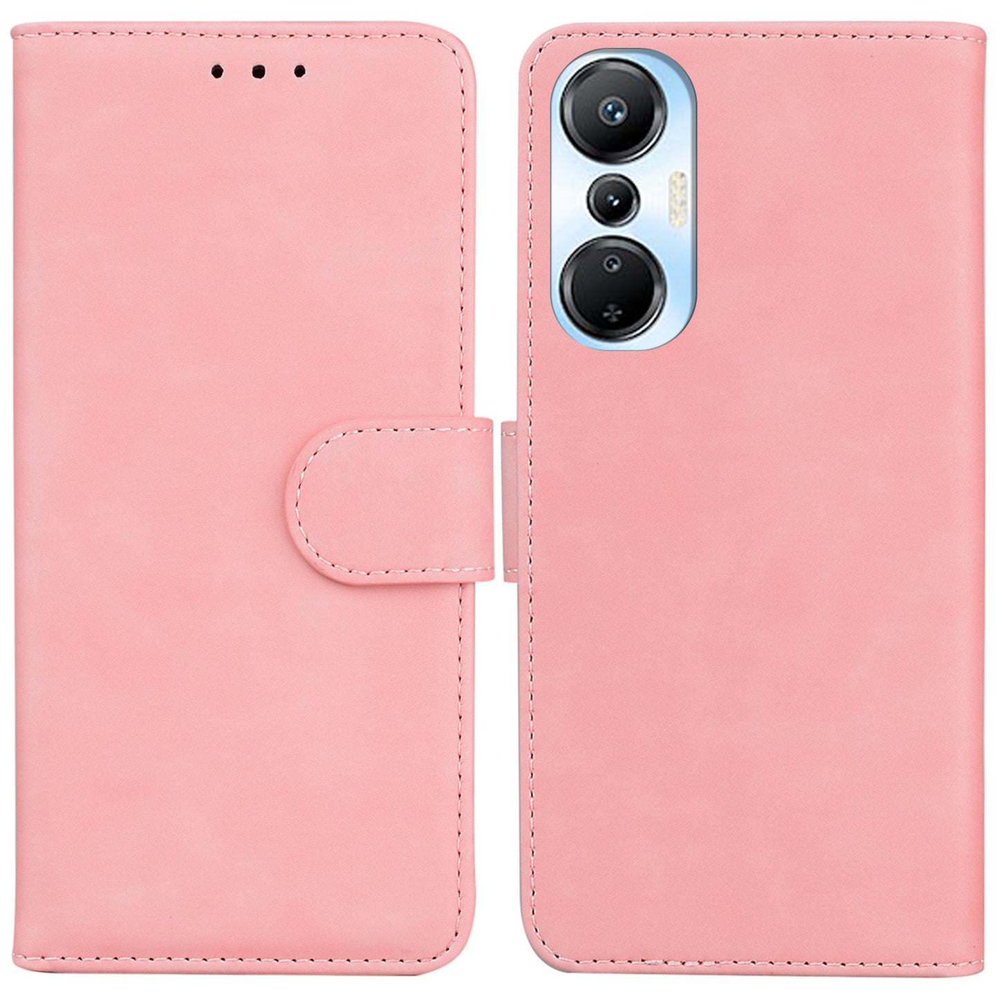 For Infinix Hot 20S 4G Solid Color PU Leather Full Protection Smartphone Case Magnetic Clasp Flip Wallet Stand Phone Cover