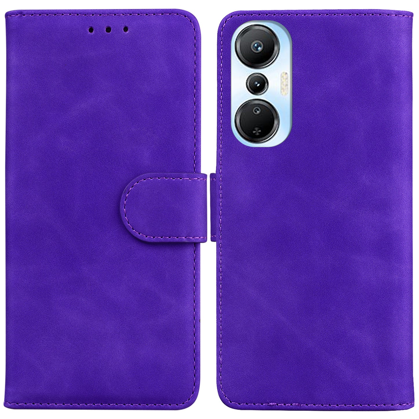 For Infinix Hot 20S 4G Solid Color PU Leather Full Protection Smartphone Case Magnetic Clasp Flip Wallet Stand Phone Cover