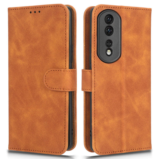 For Honor 80 Pro 5G Phone Protector Multifunction Wallet Stand Flip Skin-touch Feeling Phone Case PU Leather+TPU Cover