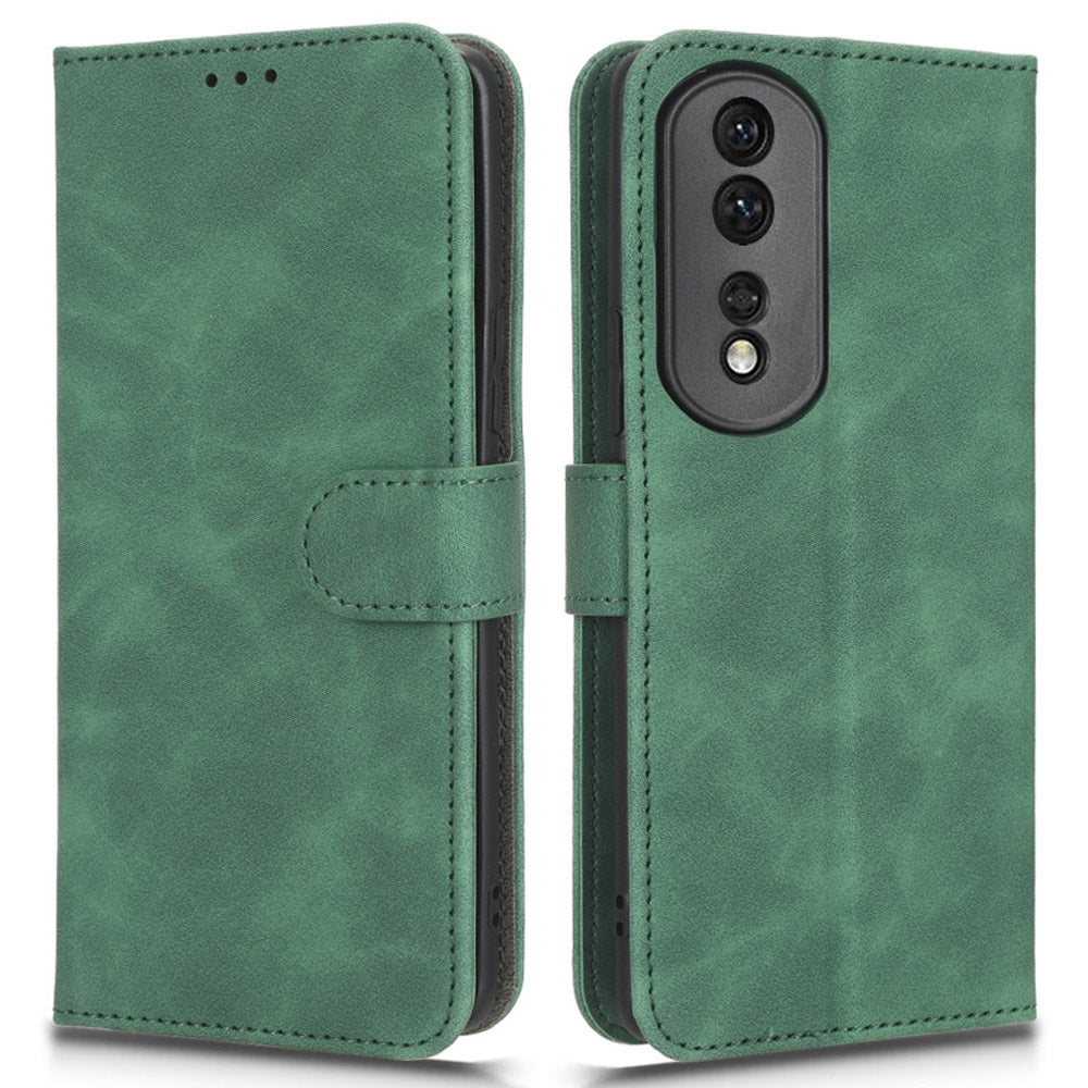 For Honor 80 Pro 5G Phone Protector Multifunction Wallet Stand Flip Skin-touch Feeling Phone Case PU Leather+TPU Cover