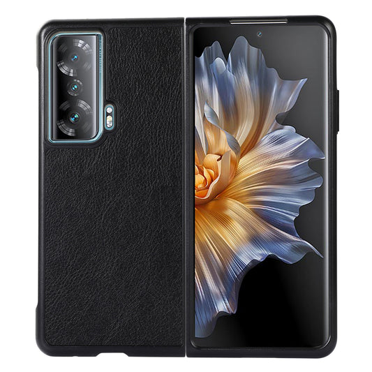 For Honor Magic Vs 5G Litchi Texture Anti-drop Phone Protective Cover PU Leather Coated Hard PC Case