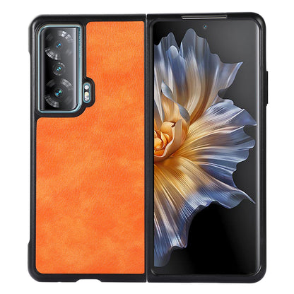 For Honor Magic Vs 5G Litchi Texture Anti-drop Phone Protective Cover PU Leather Coated Hard PC Case