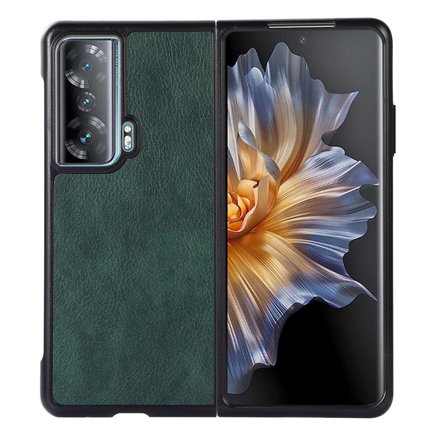 For Honor Magic Vs 5G Litchi Texture Anti-drop Phone Protective Cover PU Leather Coated Hard PC Case
