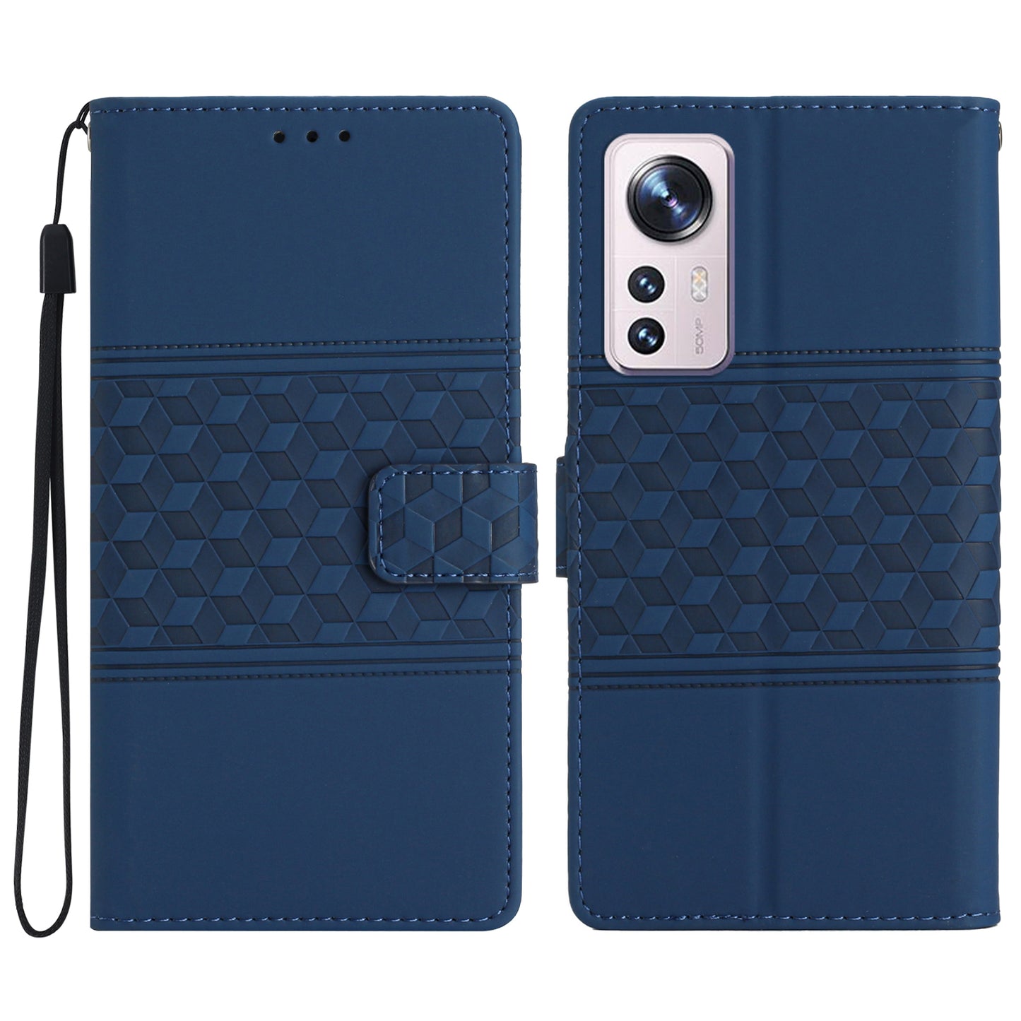 Cell Phone Cover for Xiaomi 12 Pro 5G / 12S Pro 5G / 12 Pro (Dimensity) 5G, Retro Imprinted Pattern Skin-touch Feeling Flip Leather Phone Case with Wallet Stand