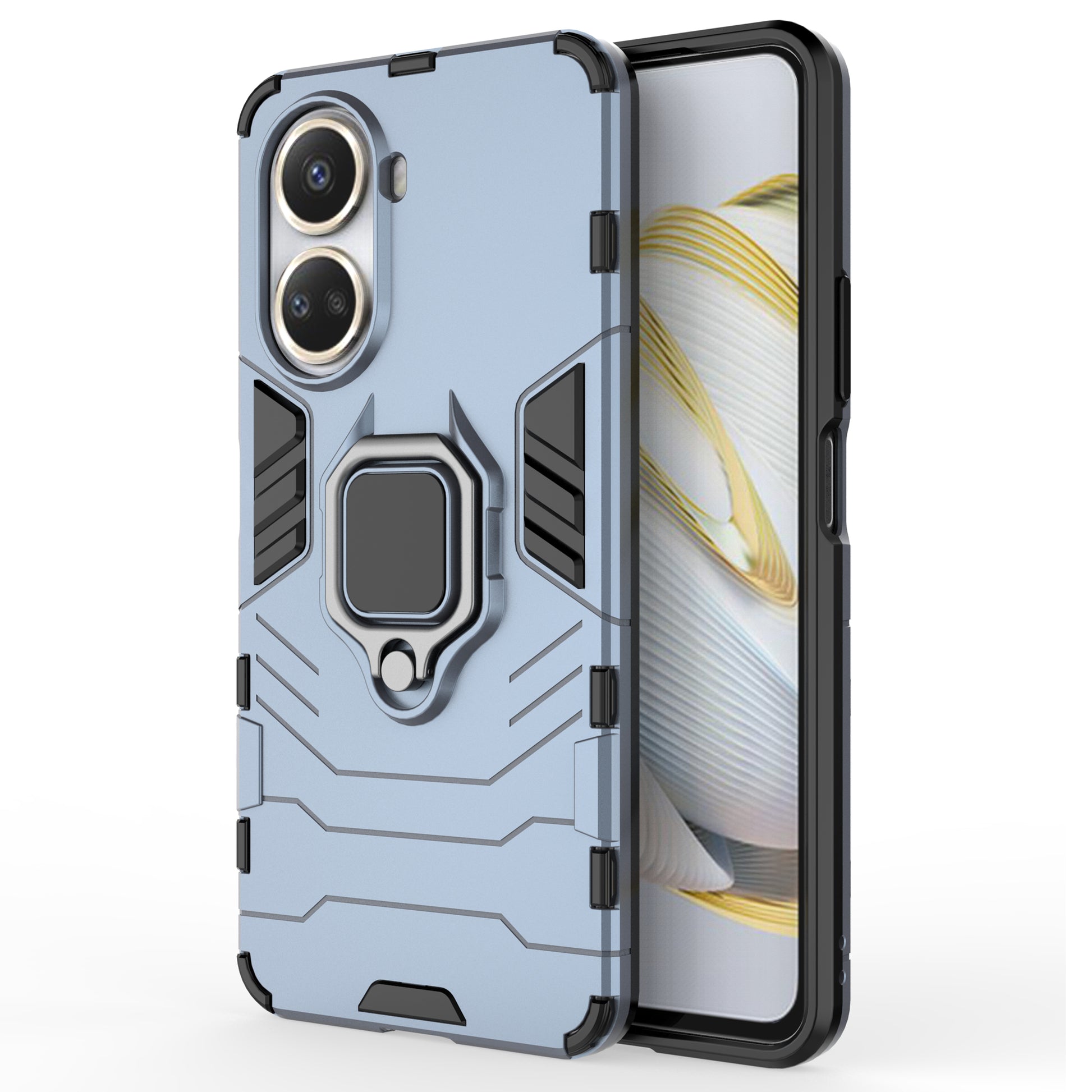 Protective Shell for Huawei nova 10 SE 4G Ring Kickstand Phone Case PC+TPU Mobile Phone Cover