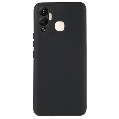 For Infinix Hot 12 Play 4G Liquid Silicone Texture Smooth Touch Case Arc Edge 2.0mm Thick TPU Shockproof Protective Phone Cover