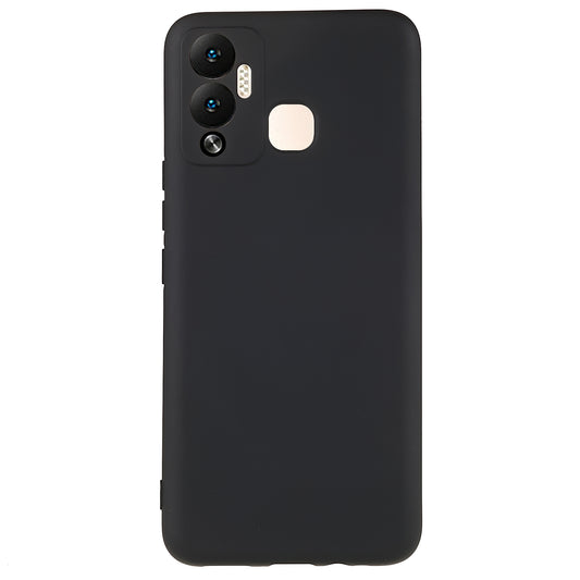For Infinix Hot 12 Play 4G Liquid Silicone Texture Smooth Touch Case Arc Edge 2.0mm Thick TPU Shockproof Protective Phone Cover