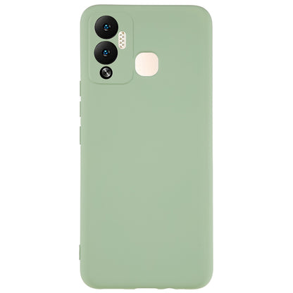 For Infinix Hot 12 Play 4G Liquid Silicone Texture Smooth Touch Case Arc Edge 2.0mm Thick TPU Shockproof Protective Phone Cover