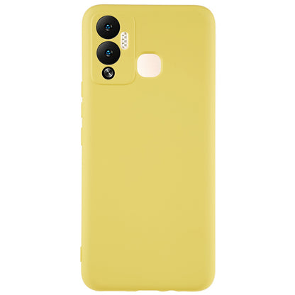 For Infinix Hot 12 Play 4G Liquid Silicone Texture Smooth Touch Case Arc Edge 2.0mm Thick TPU Shockproof Protective Phone Cover