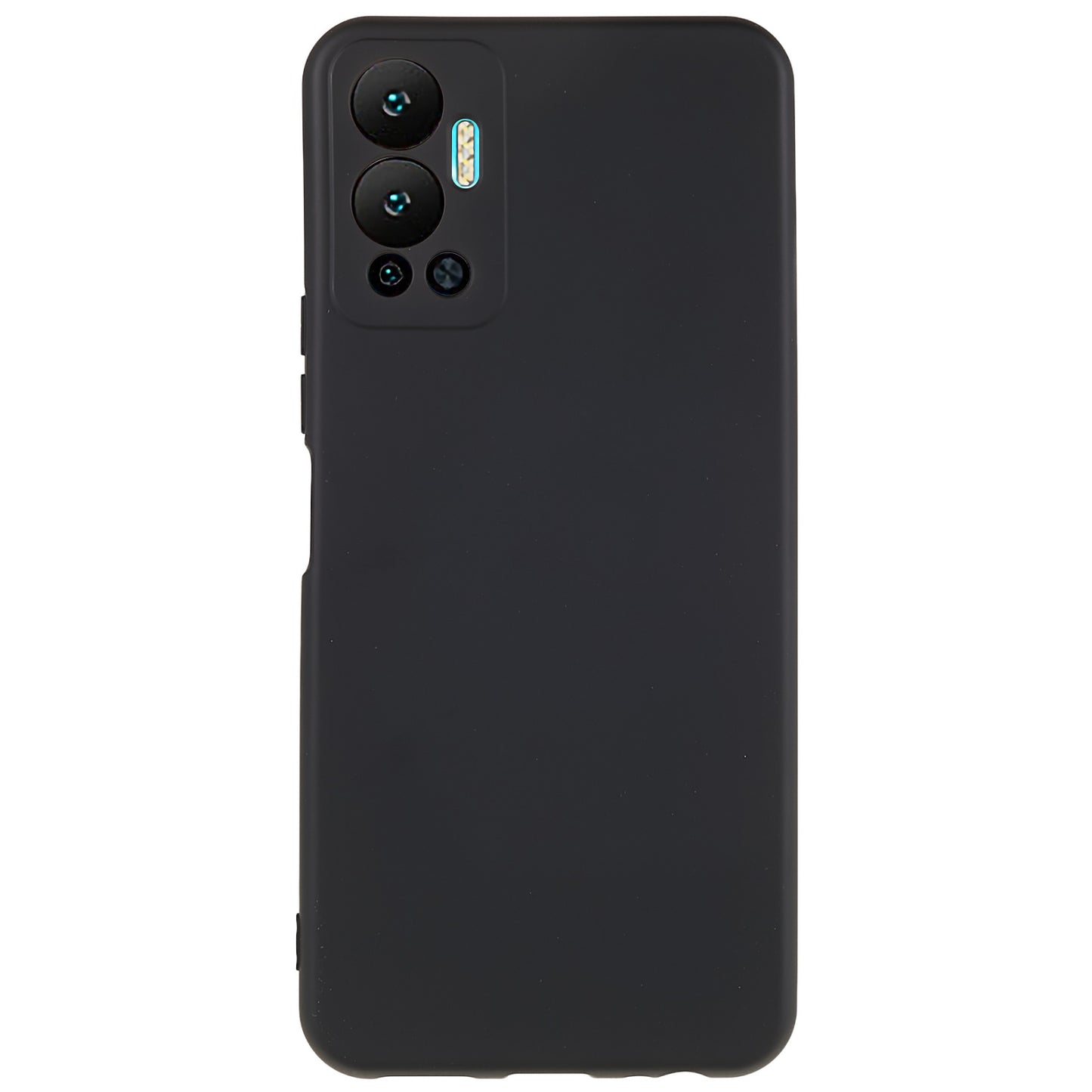 For Infinix Hot 12 4G Anti-Slip Liquid Silicone Texture Phone Case 2.0mm Thick Arc Edge Soft TPU Shockproof Back Cover